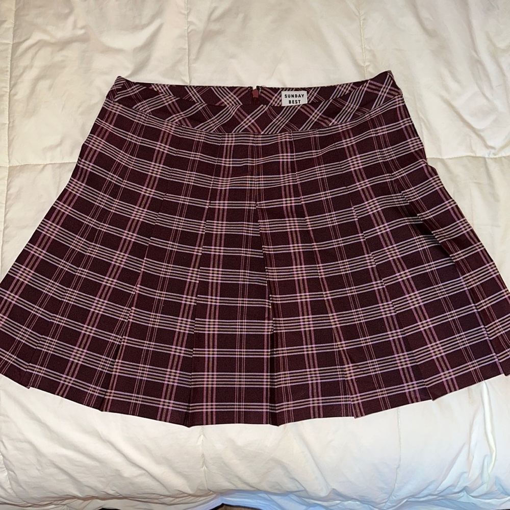 Aritzia plaid mini skirt